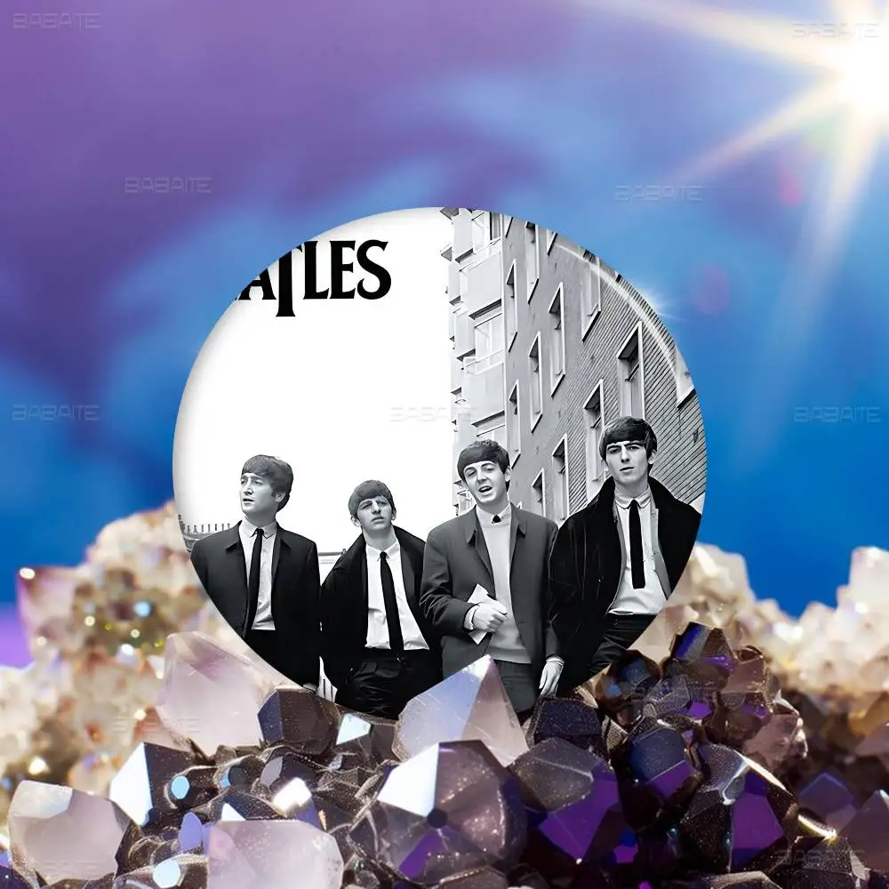 Famous Rock Band The B-Beatles 32/44/58mm Handmade Pin Round Funny Snap-in Brooches for Backpack Accessories Badge Decoration