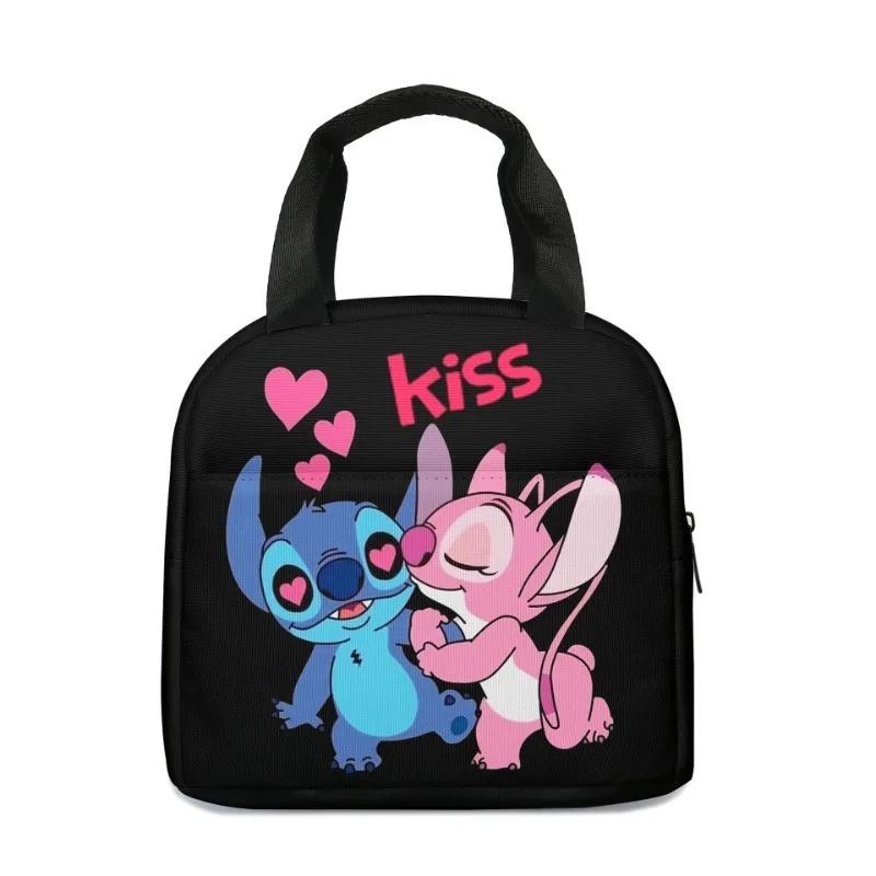 NEW Stitch Disney Kawaii Cute Cartoon Children's Lunch Bag Animation Peripheral Elementary School Lunch Box Bag Long Insulation