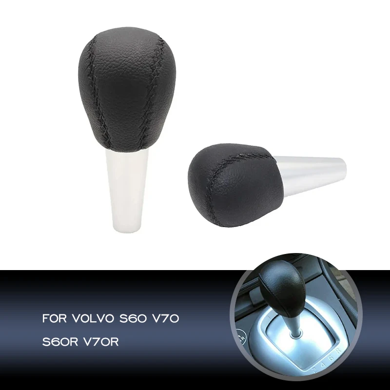 For Volvo S60 V70 S60R V70R Automatic Gear Shift Knob Leather Lever Shifter Hand Ball Handle Stick Car Styling