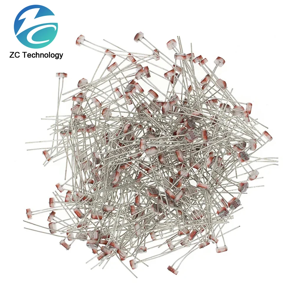 20 sztuk 5506 5516 5528 5537 5539 rezystor zależny od światła LDR 5MM fotorezystor sprzedaż hurtowa fotoprzewodzący rezystancja