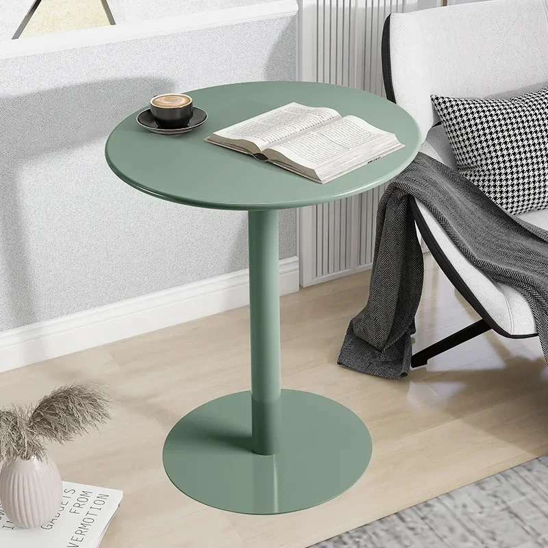 Color Coffee Table 60cm Round Table Simple Modern Home Side Table Leisure Iron Art Photo Dining Linging Room Tea Tables Decor