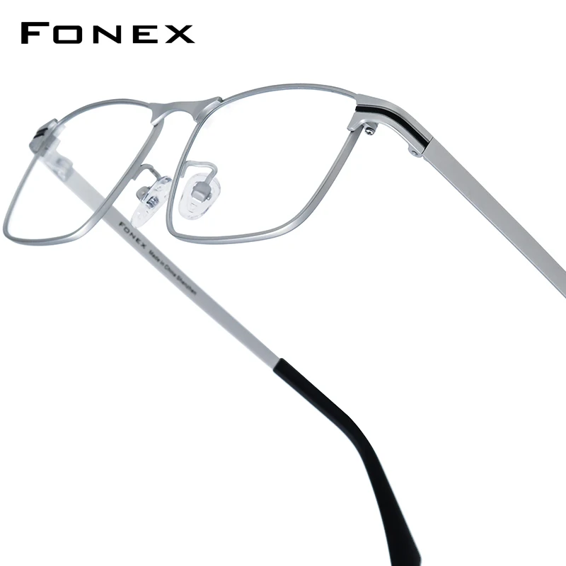 

FONEX титановая оправа для очков, мужские брендовые дизайнерские квадратные сверхлегкие очки, японские сверхлегкие очки высокого качества 85928