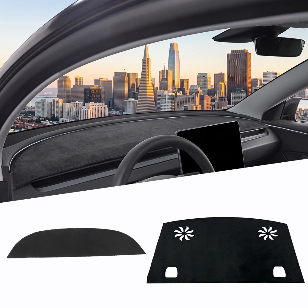 For Tesla Model 3 Highland Dashboard UV Protection Cover Pad Rear Window Light Blocking Mat Sunshade Anti-slip Mats Accessories