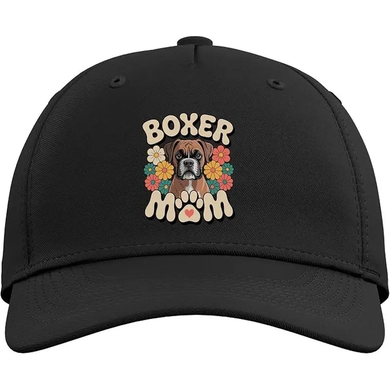 Funny Boxer Mom Art for Women Girl Boxer Dog Lover Boxer Mom Adjustable Baseball Hat