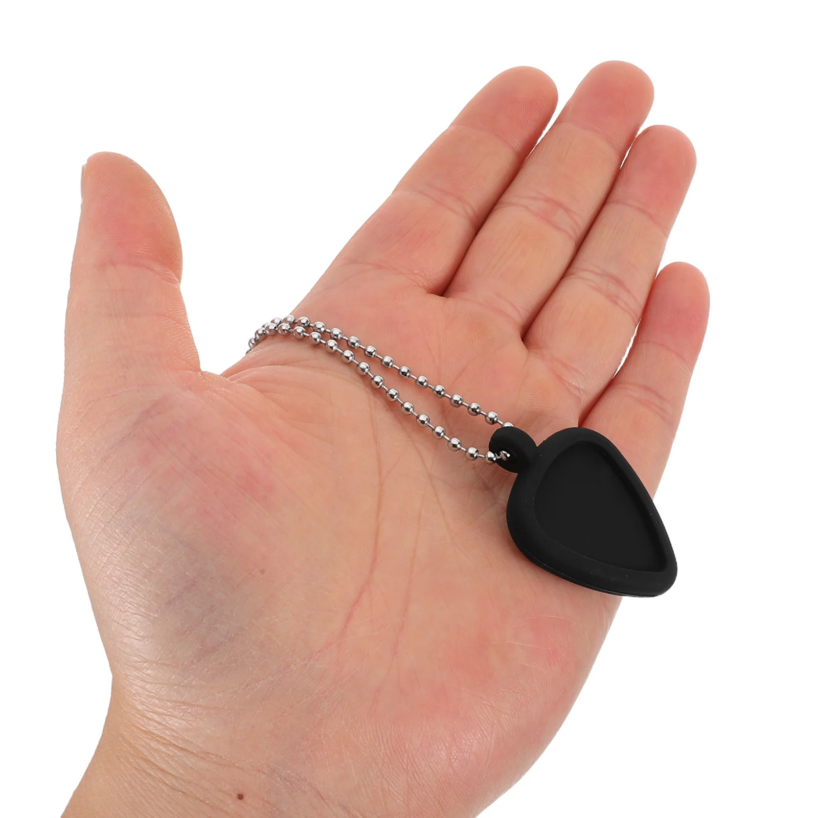 

1 Set Pick Holder Necklace Soft Silicone Dual-Sided Scratch Protection Portable Hands-Free Storage For Acoustic Electric Guitar