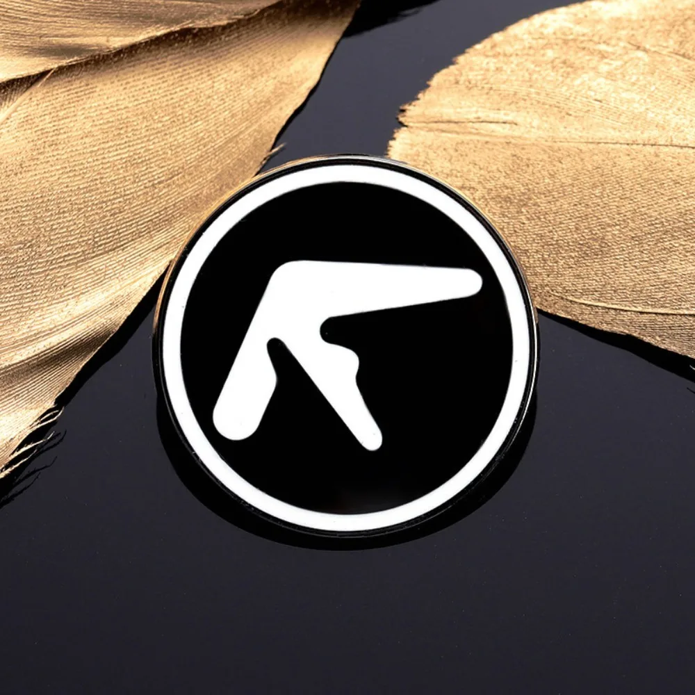 Petite Copper Aphex Twin Logo Pin Mini Brooches Backpack Accessories