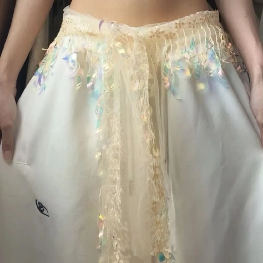 ผ้าคาดเอวเต้นรำแบบมีพู่ห้อย สำหรับเต้นสตรีทแดนซ์ ฮิปฮอป ใช้ได้หลากหลาย พร้อมตกแต่งด้วยคริสตัลวิบวับ