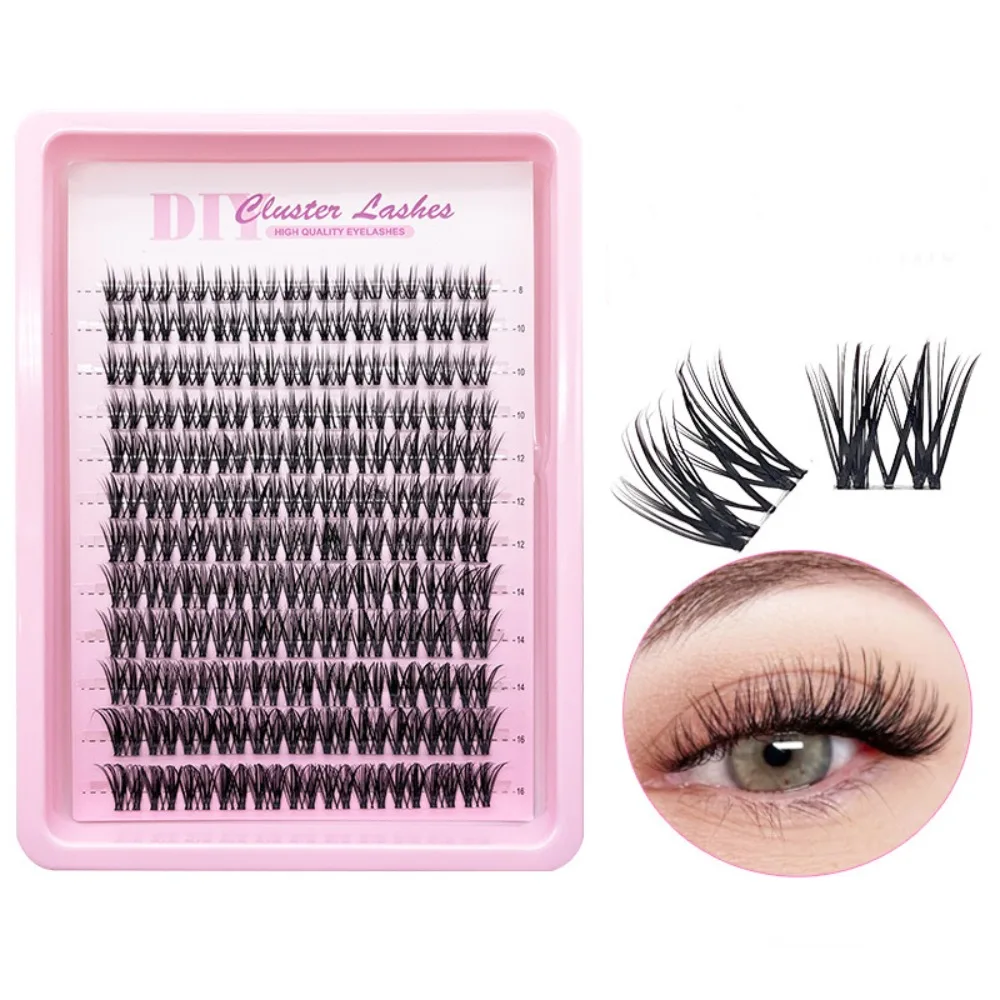 Cruelty-free 12 Row Fairy Eyelashes Natural C Curl 8-16mm Manga Lashes Thick Dramatic Eye Lashes Dynamic Eyelash Extension