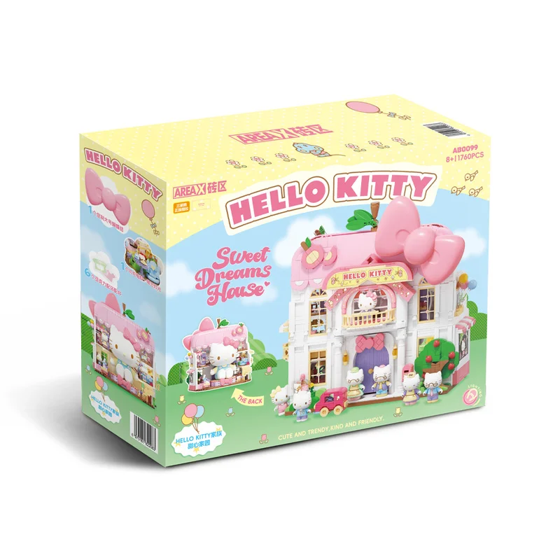 AREA-X New Sanrio Series Hello Kitty Family Sweet Home Building