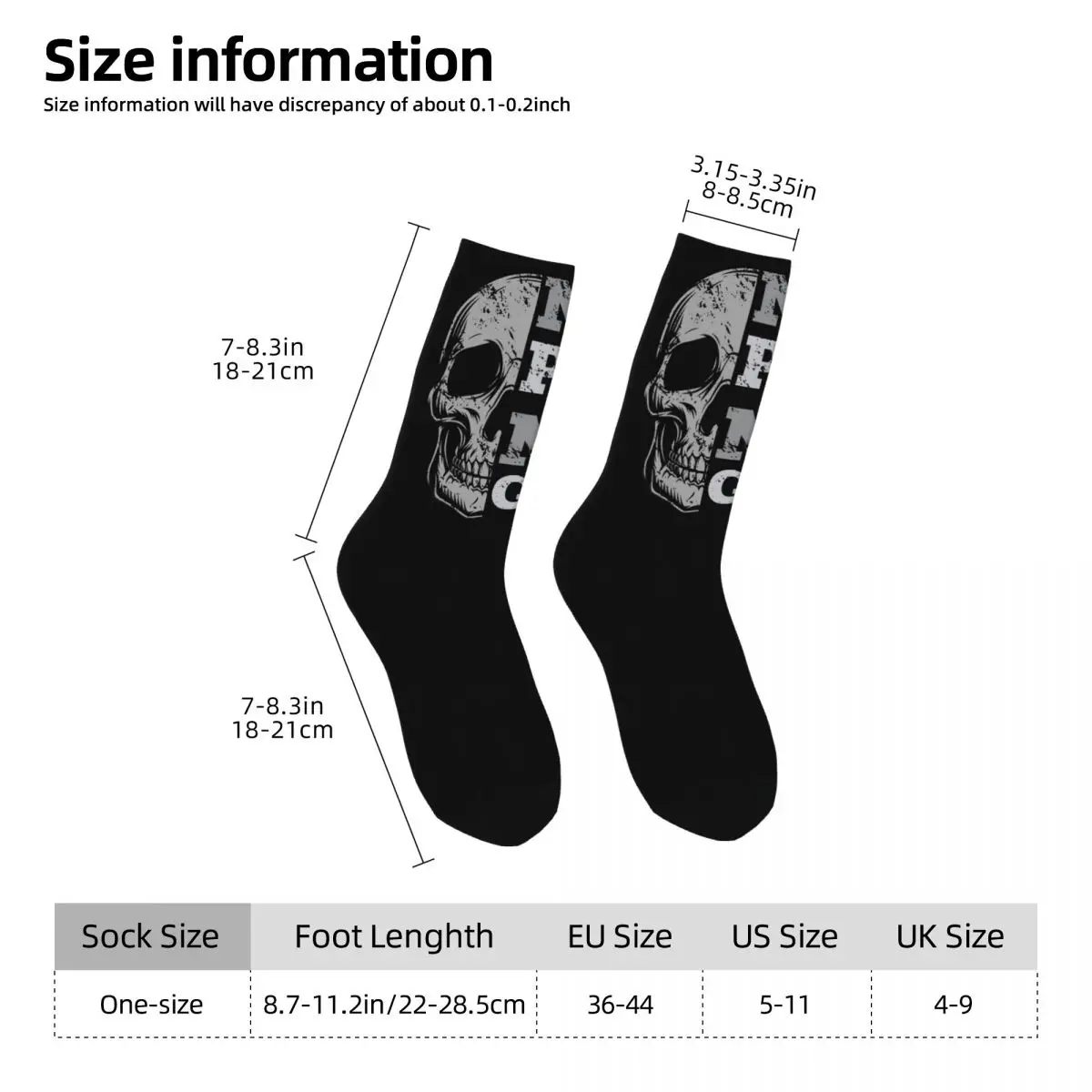 Funny Crazy Sock for Men Unleash Your Strength Hip Hop Vintage No Pain No Gain Happy Pattern Printed Boys Crew Sock Casual Gift