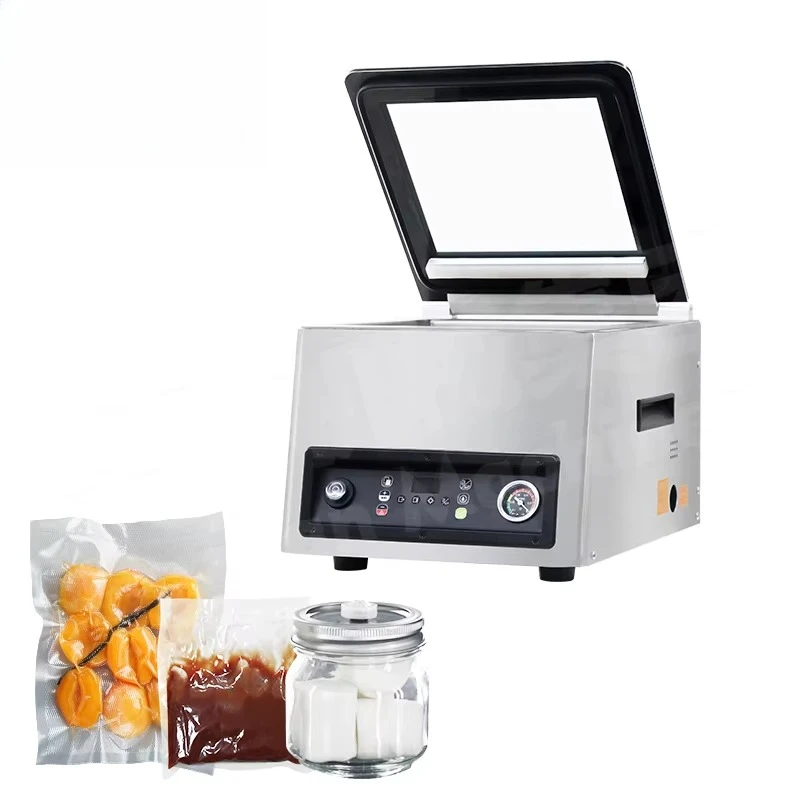 

Semi Automatic Vacuum Sealer Machine Table Type Food Preserver For Fish Nut Moisture Proof Packaging