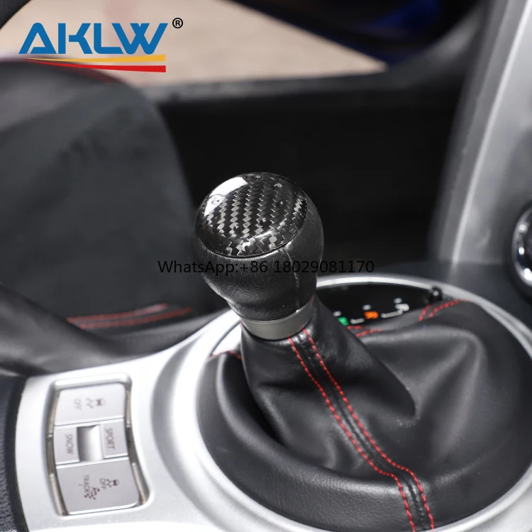 Real Carbon Fiber Interior Accessories For Toyota 86/Subaru BRZ Central Control Gear Shift Knob Head Cover Decorative Protective