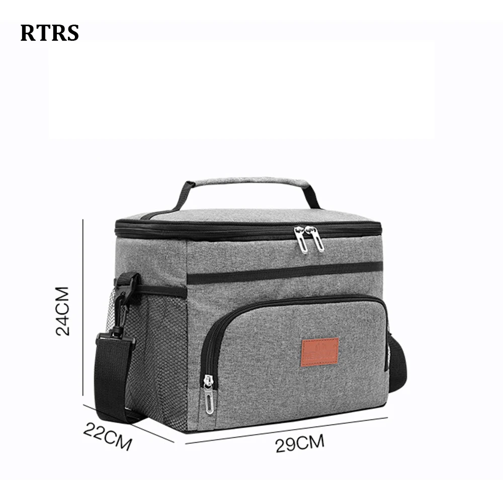 15LOutdoor Camping Portable Thermal Bag Large Capacity Cooler Shoulder Bag Nauture Hike Lunch Ice Picnic Box Waterproof Tote Bag