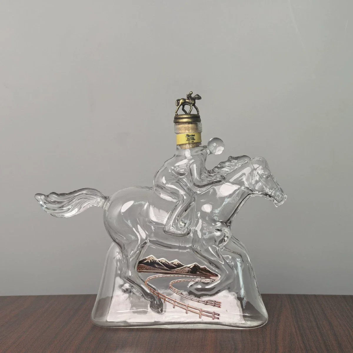 Unique Racing Horse Jockey Glass Decanter Premium Crystal Liquor Bottle Whiskey Storage Bar Decor Gift For Men