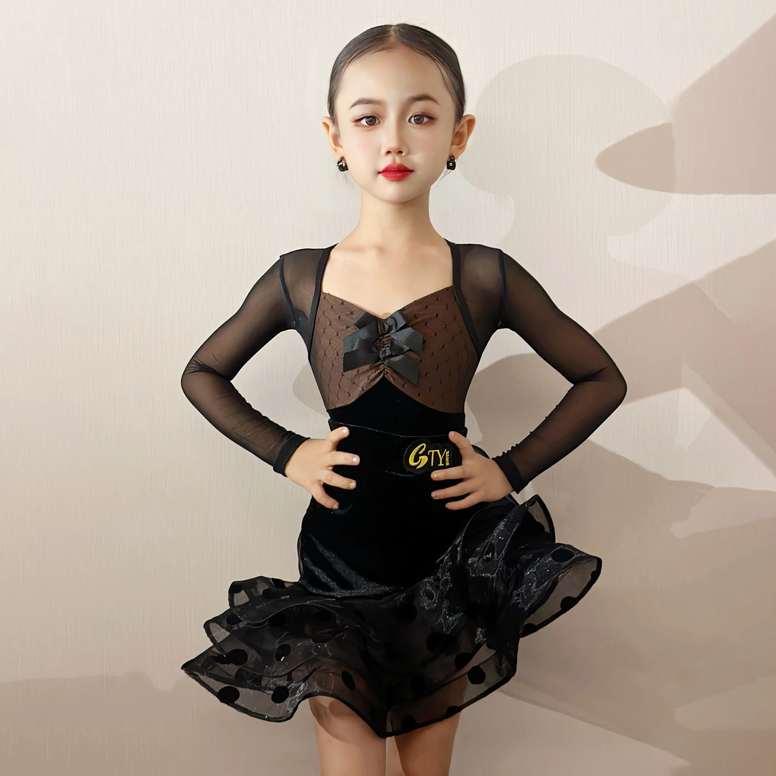 

Одежда для танцев самбы, танго, платье для латинских танцев сальсы для девочек, бальное платье для соревнований, стандартное детское платье для латинских танцев