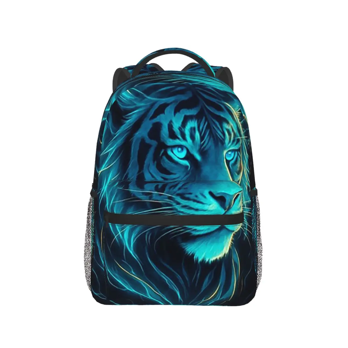 Glowing Tiger With Blue Light Backpack Hot Sale Daypack Large Capacity Kids BookBag School Bag Shoulder Bags for Men Women