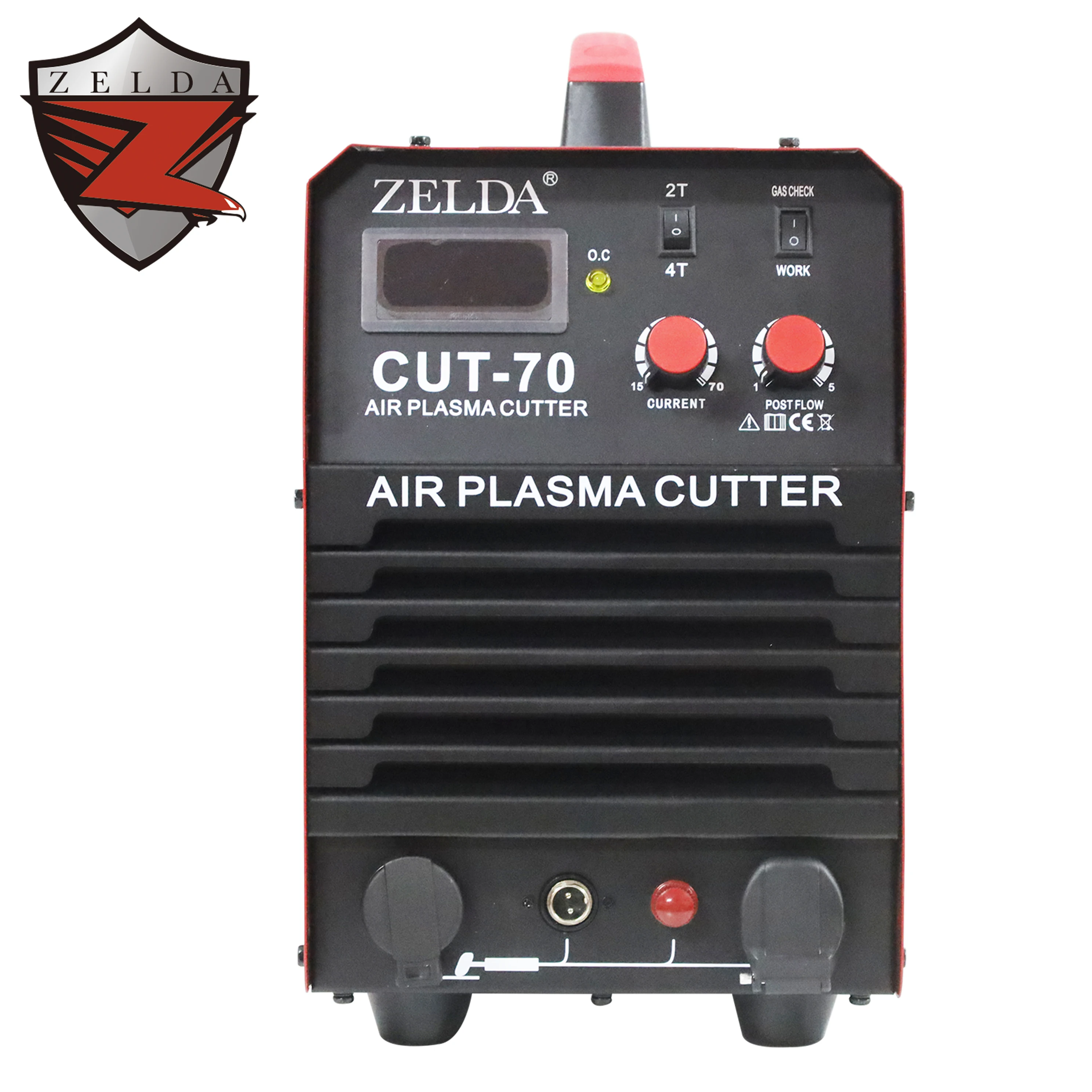 ZELDA Professional 27mm Air Plasma Cutter 220V Mini Portable 80% Duty Cycle 0.1mm Accuracy for Metal Aluminum Stainless Steel