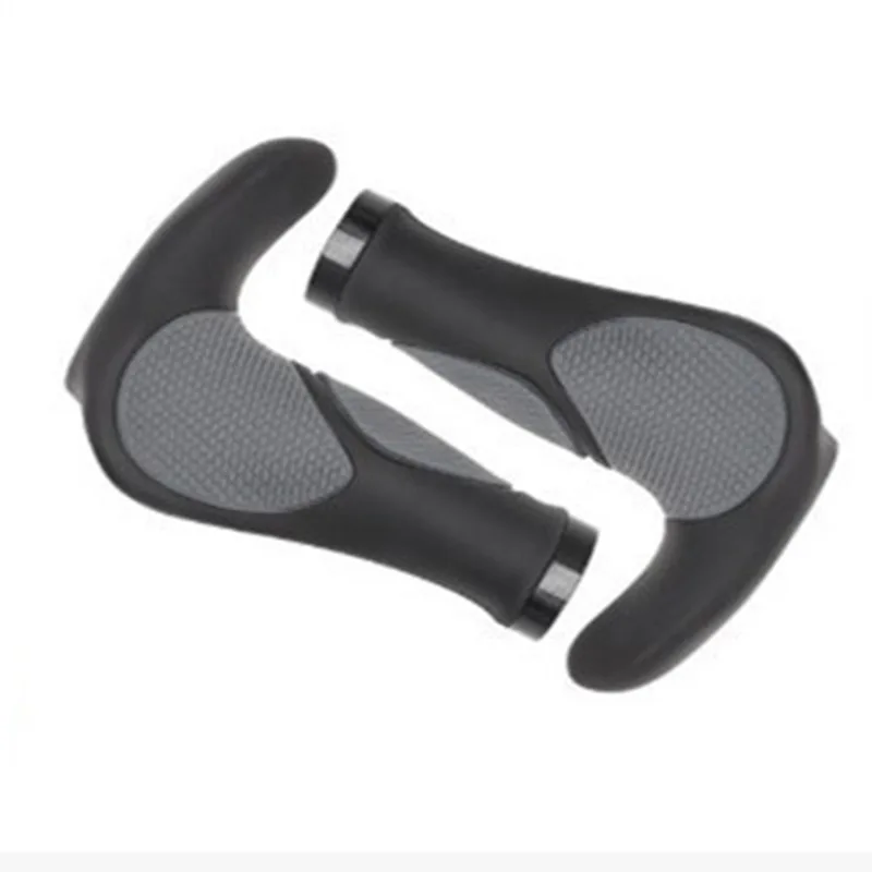 

Double Lock On Bike Handlebar Grips Non Slip Rubber Horn Bar Ends Ergonomic Mountain Folding Bicycle Handle Grips