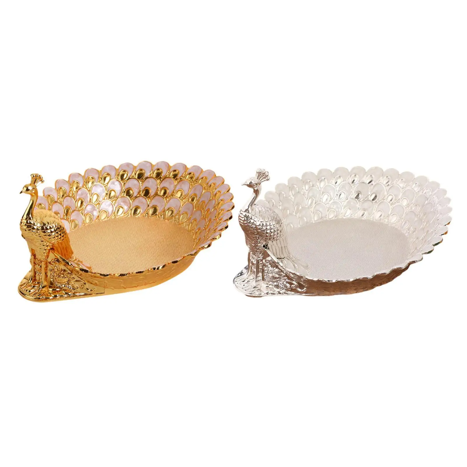 Fruit Bowl Peacock Shape Fruit Plate Candy Snack Tray Table Centerpiece Snack Tray for Holiday Desktop Wedding Kitchen Decor