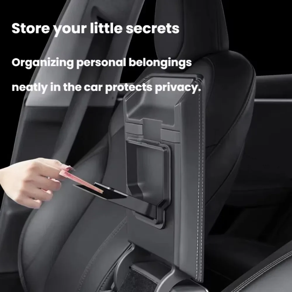 3PCS For Tesla Model 3/Y/YL Magnetic Center Console Armrest Storage Box – Privacy Hidden Organizer Tray, Anti-Fly Magnetic Cover