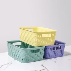 Household Storage Basket Plastic Sundries Storage Basket Cosmetics Clothes Kitchen Arrangement Kindergarten Storage Basket