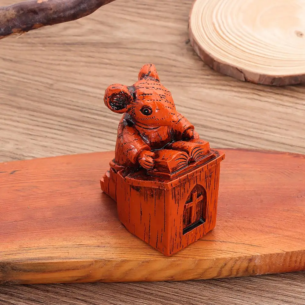 Gift Animal Resin Crafts Ornaments for Friend Resin Rat Ornament for Home Office Desktop Decoration Church Mouse Resin Statues