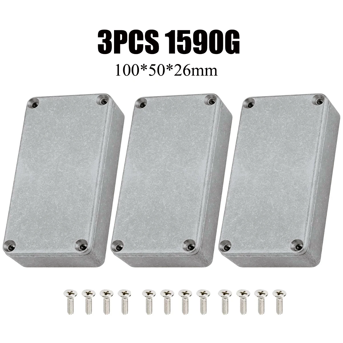 3 STKS Aluminium Stomp Box Behuizing voor DIY Gitaar Effectpedaal-12 Maten (1590A/B/BB/C/D/DD/G/LB/XX/BB2/125B/1032L)