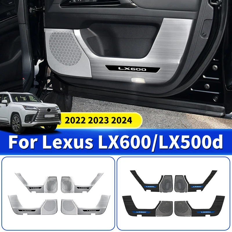 

Interior upgraded Accessories For 2022 2023 2024 Lexus LX600 LX500d Stainless Steel Car Door Protective Cover Speaker Cover