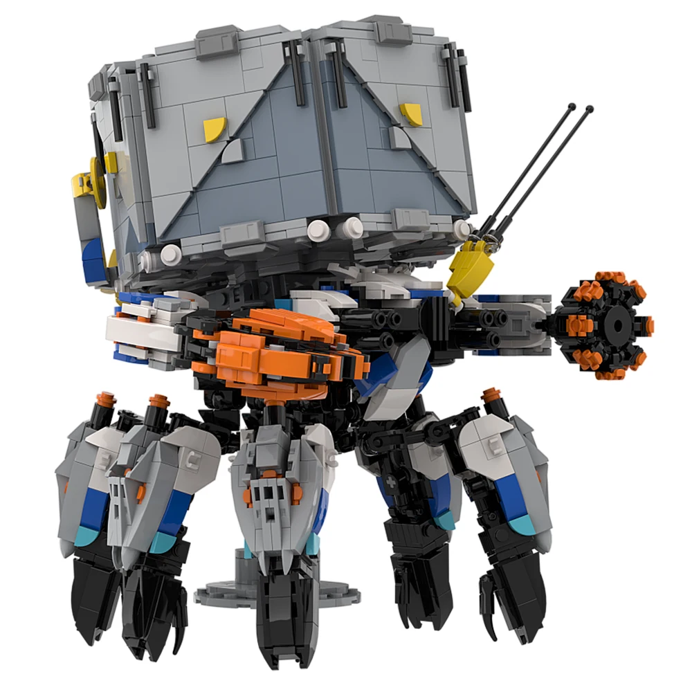 

1690Pcs Horizon Zero Dawned Shell Walker Wide-Headed Beast Building Blocks Game Action Figure Mech Monster Dragon Toy Kids Gifs