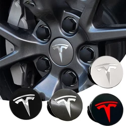 4pcs 56mm Wheel Hub Center Caps For Tesla Model 3 Model Y Badge Cover Hubcaps for Tesla Model Y X S 2023 Car Accessories