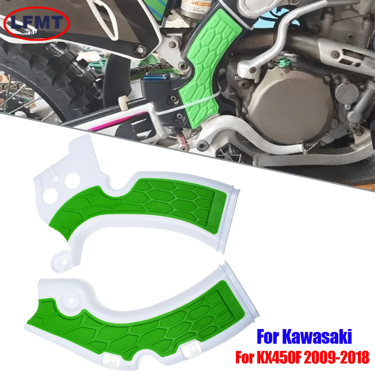 

For KAWASAKI Motorcycle Frame Guard Protection Cover Pit Bike Plastic X-Grips Protective Shell KX450F 09-18 Motos Accessories