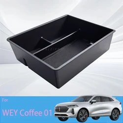 For WEY Coffee 01 Car Armrest Storage Box Center Console Organize Tray Car Phone Holder Box Central Tidying Interior Accessories