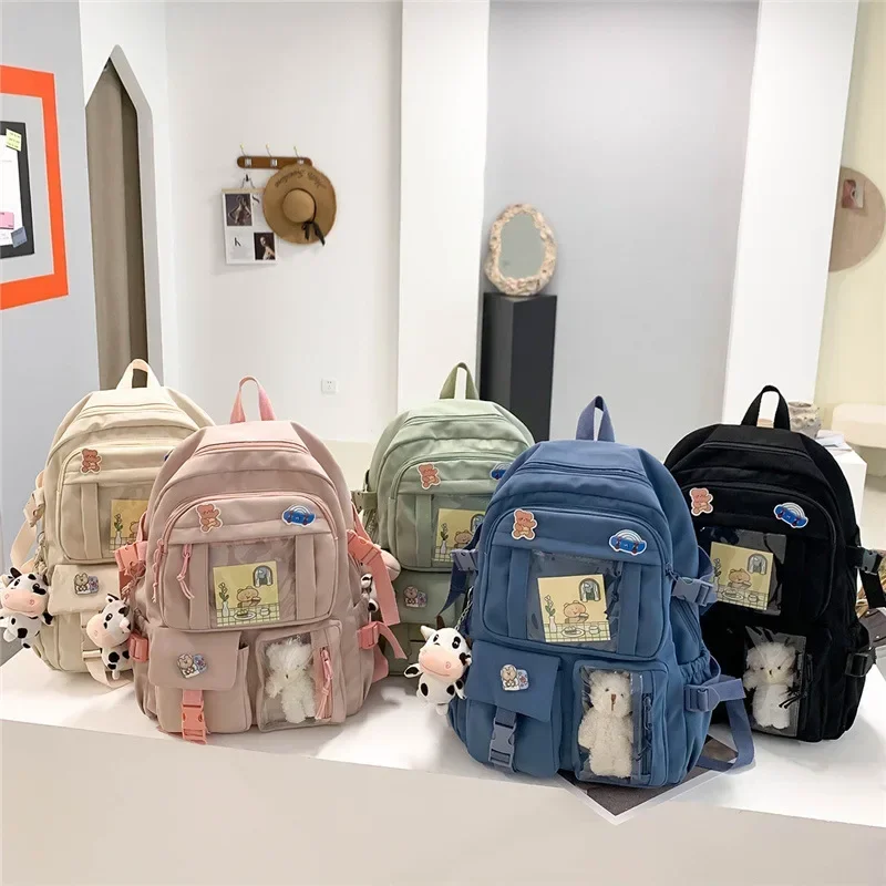 Backpack New Korean Style Student Bag Primary and Secondary School Bag Oxford Cloth Harajuku Style Backpack