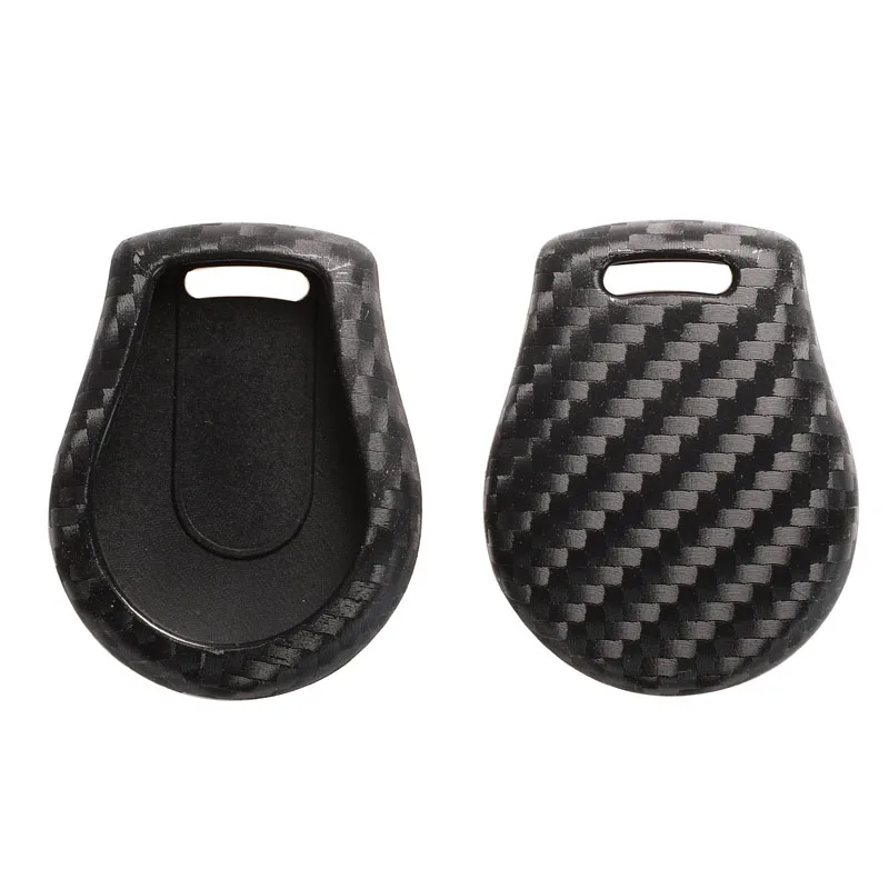 jingyuqin For Nissan Juke March Qashqai Sunny Sylphy Tiida X-Trail Carbon Carbon Fiber FOB Remote Key Case Silicone Cover