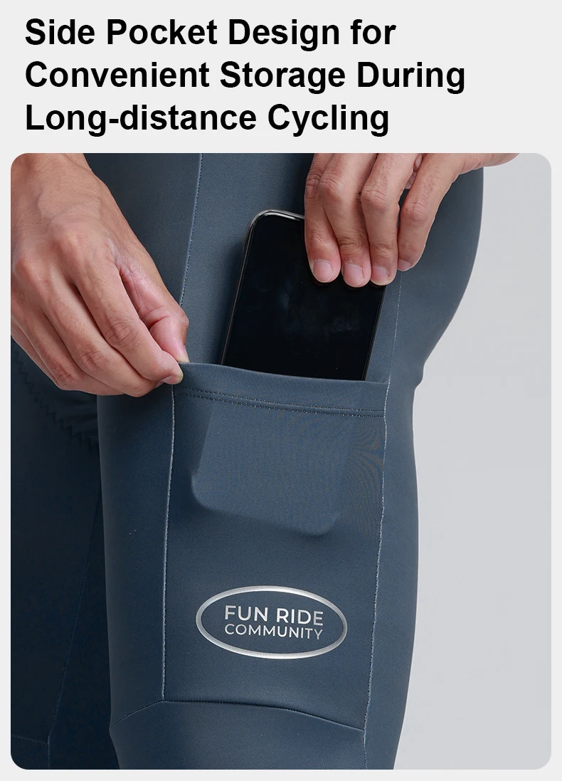 INBIKE Fleece Rennrad Trägerhose für Herren Winter Thermo Radfahren Träger Winddicht Radfahren Fahrradhose MTB Fahrradbekleidung Mann – Detail 9