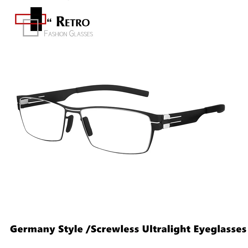 

Greman Brand High Quality Square Eyewear Screwless Optical Prescription Glasses Frames Men Myopia Eyeglasses Business Spectacles