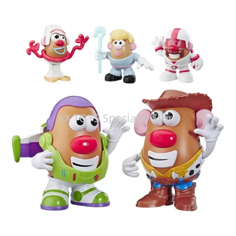 Original Disney Pixar Toy Story 4 Mr Potato Head Buzz Lightyear Woody Version Action Figure Collection Assembled Educational Toy