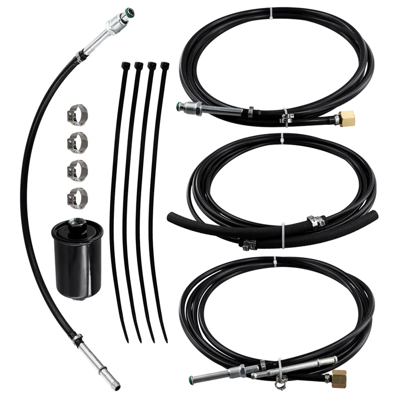 

A48P-1Set Complete Nylon Fuel Line Replacement Kit For Gmc Gas Trucks 1988-1997