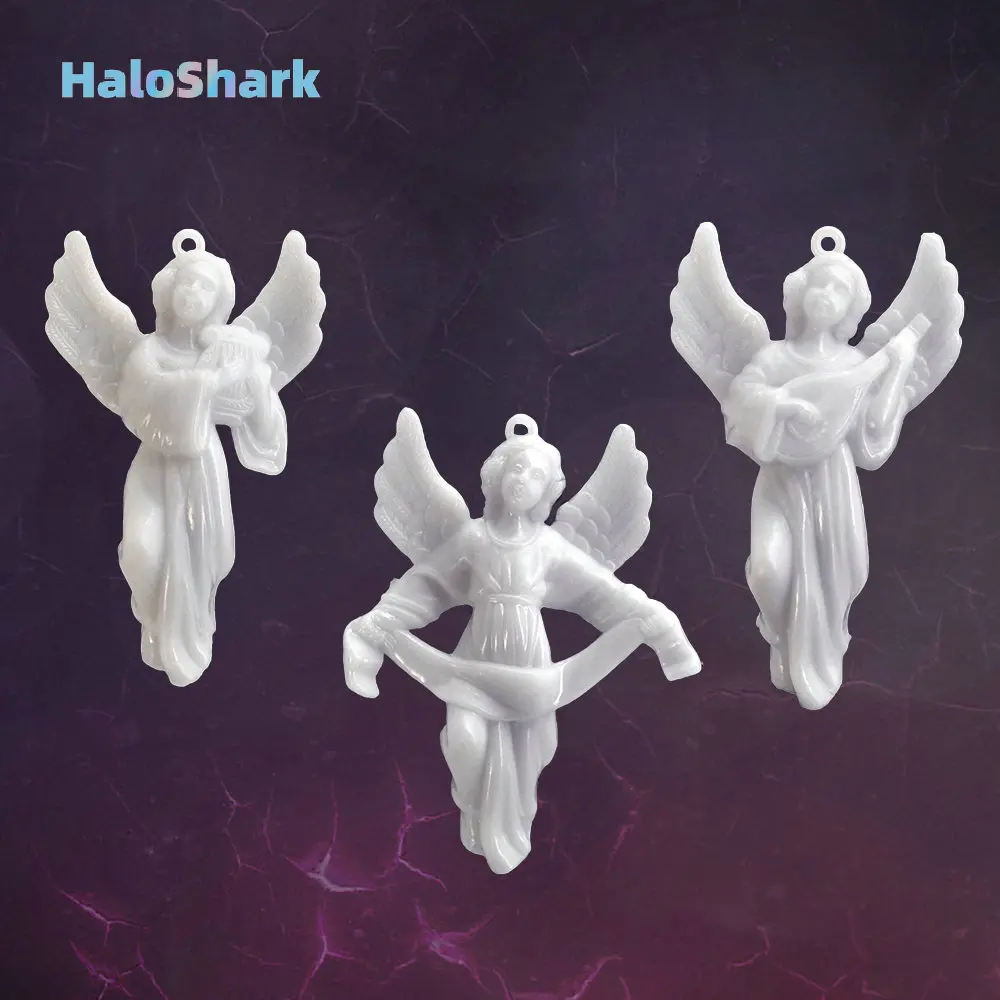 3pcs/Set White Angel Pendant Christmas Tree Deer Sleigh Puller Noel Deco Home XMAS Party Wedding Decorations Kids Gift Navidad