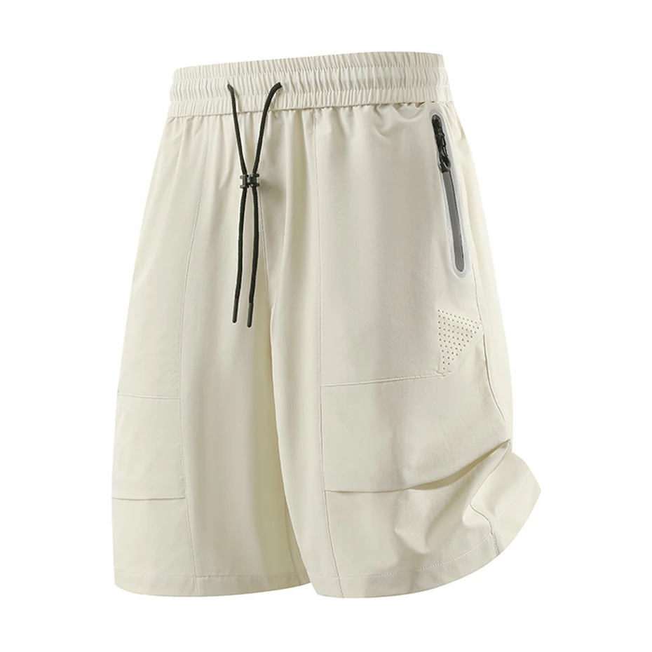 9XL Plus Size Summer Running Shorts Men Cool Shorts Summer Breathable Short Pants Male Fashion Casual Elastic Waist Shorts Black