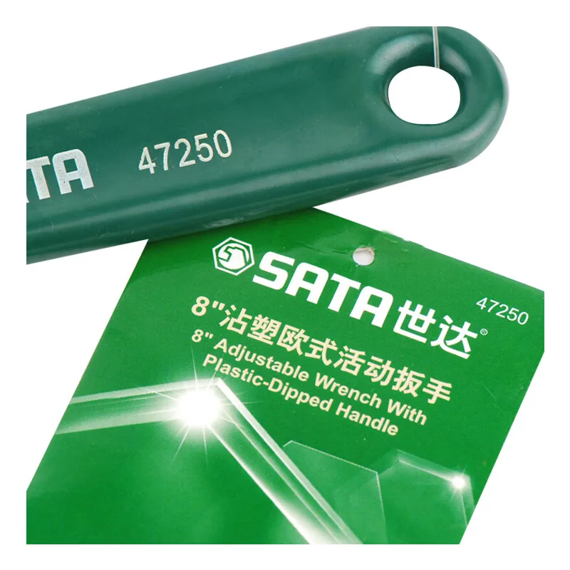 Sata 47250 Dip Plastic Wrench With Large Opening and Adjustable Wrench 8“