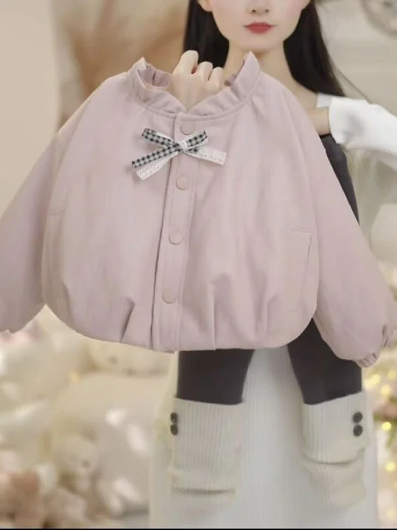 

Новая модная зимняя куртка для девочек из утепленного хлопка в корейском стиле, на флисовой подкладке, для малышей