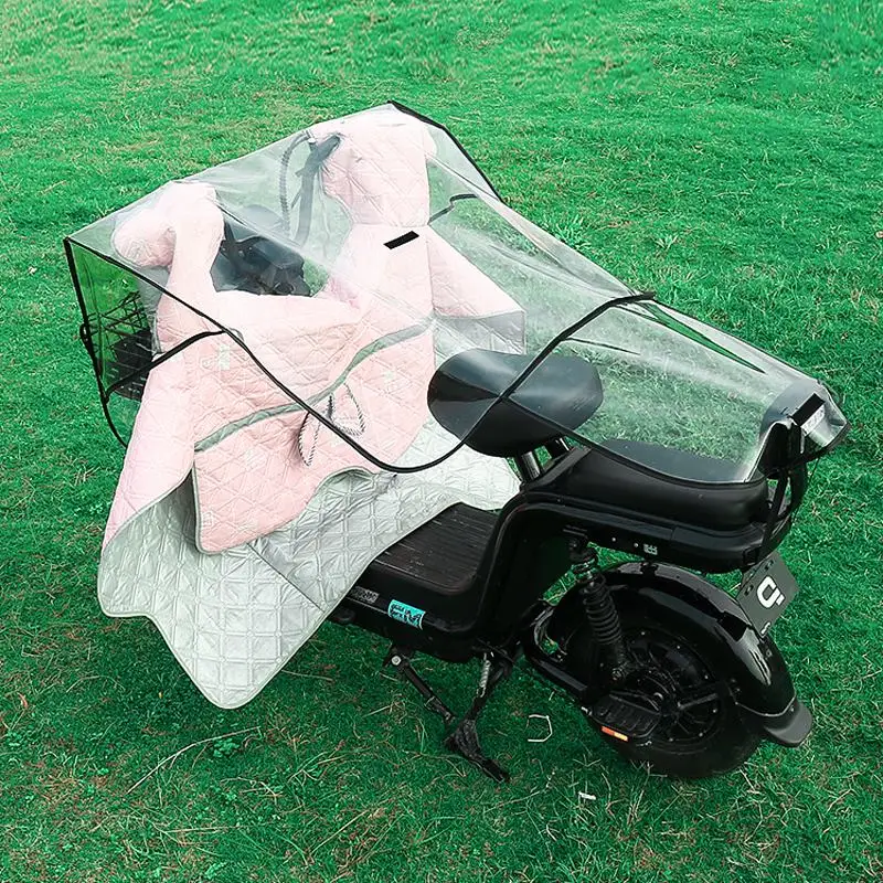 Motorcycle Cover Transparent Protector Covers All Season Outdoor Waterproof Bike Scooter Rain Dustproof Covers Mopeds Windcover