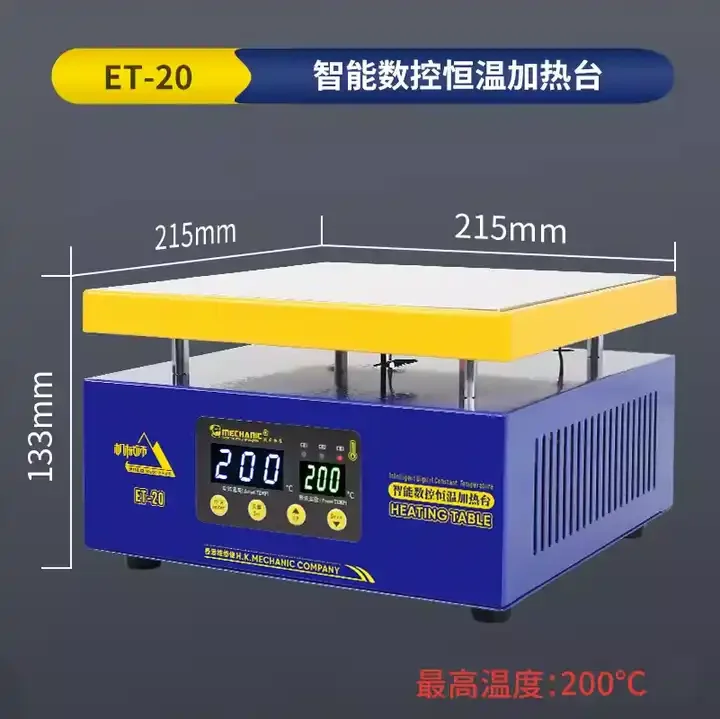 Mecânico ET-20 inteligente digital temperatura constante mesa de aquecimento plataforma para ipad iphone e mesa reparação pc