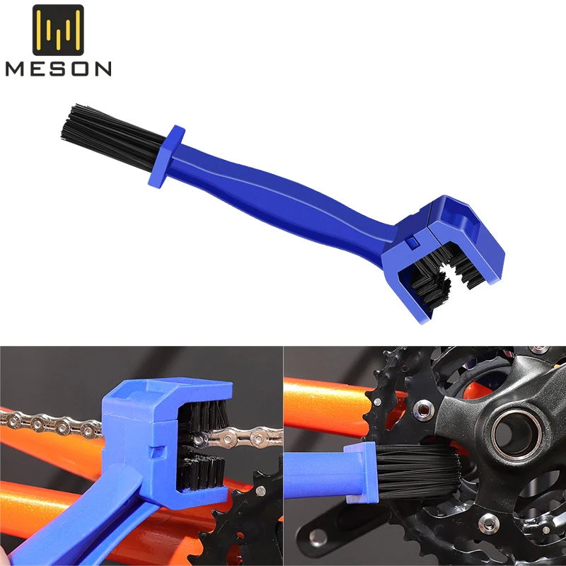 AliExpress NONE 2pcs Motorcycle Bicycle Chain Cleaner Chain Brush for Mountain Road Motorbike Outdoor Cycling Flywheel Cleaning Tool Accessories