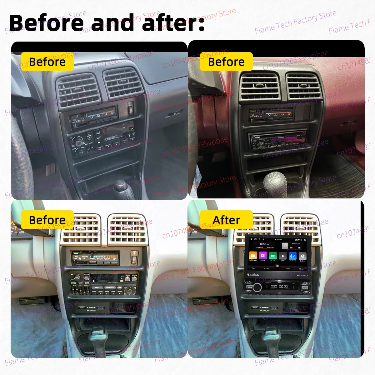 1Din Telescopic Car Screen Stereo 7