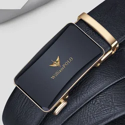 Men's leather belt with automatic buckle, high-end fashion belt, personalized and versatile