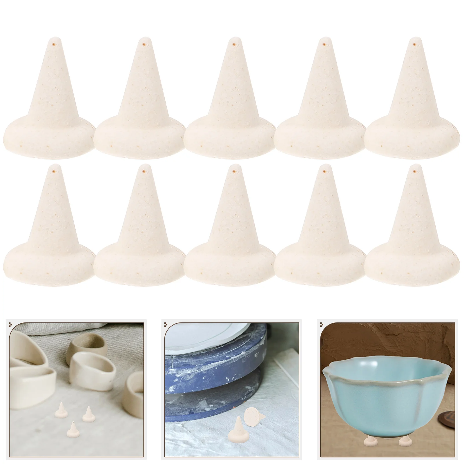 10Pcs Reusable Ceramic Refractory Support Nails Practical Kiln Supporting Nails Diy Tools microwave kiln for pottery