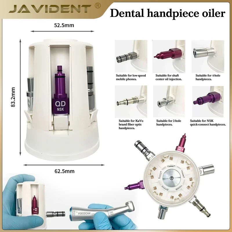Dental Handpiece Cleaning Oil Lubricator Dental Handpiece Lubrication System With 5 Style Connector Portable Maintenance Tools