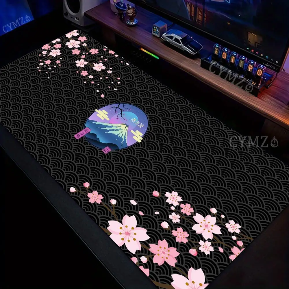 

Artistic style cherry blossom pattern Mouse Pad Desk Mat with Stitched Edge Rubber anti-slip Durable pc accessories Gaming mats